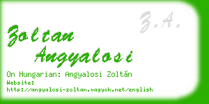 zoltan angyalosi business card